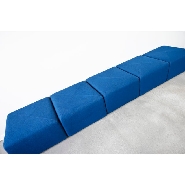 1970s Modular Upholstered Sistema 61 Cube Seating by Giancarlo Piretti for Anonima Castelli - Set of 5 For Sale - Image 5 of 15