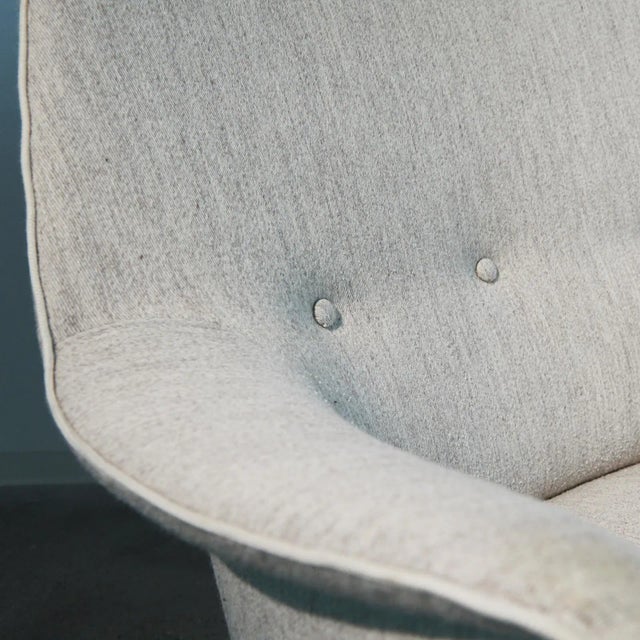 Danish Beech and Wool Chair, 1950s For Sale - Image 3 of 13