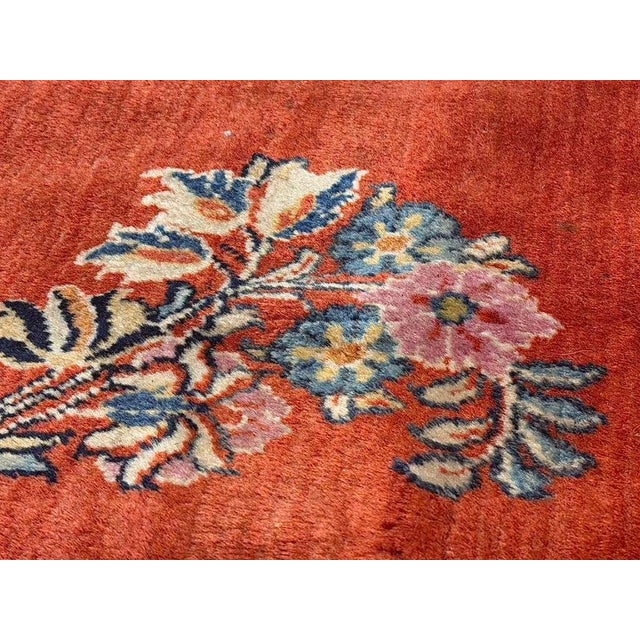 Red Vintage Sarouk Rug 11'3'' X 14'3'' For Sale - Image 8 of 14