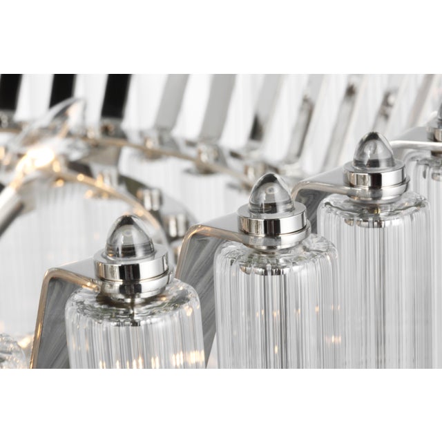 Julie Neill for Visual Comfort Signature Lorelei X-Large Chandelier in Polished Nickel with Clear Glass For Sale - Image 9 of 10