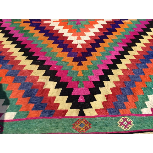 1960s Vintage Bohemian Kilim - 60" X 110" For Sale - Image 5 of 13