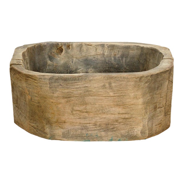 Antique Farmers Wood Basin Bowl For Sale