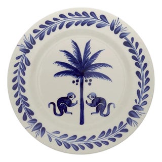 Johanna Ortiz Deep Navy Saimiri Dessert Plate, Set of 2 For Sale