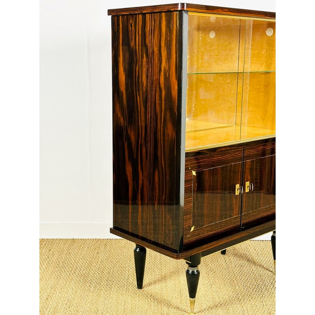 Art Deco Display Case in Macassar Ebony, 1940 For Sale - Image 13 of 17