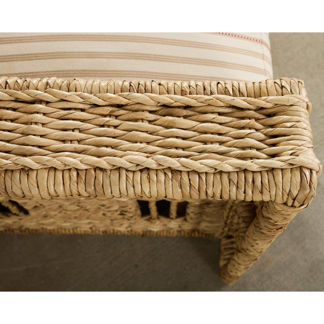 Ralph Lauren Organic Modern Woven Seagrass Wicker Armchair For Sale - Image 13 of 18