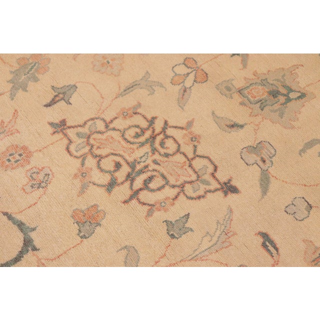 1990s Boho CHic Beige/Brown Wool Rug - 9'11'' X 13'9'' For Sale - Image 5 of 10
