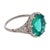 1930s Art Deco Gia 5.45 Carat Emerald Diamond Platinum Cocktail Ring, Size 7.75 For Sale - Image 4 of 6
