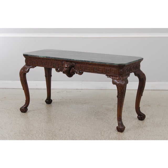 Queen Anne Ardley Hall Marble Top Lion Mask Table For Sale - Image 3 of 18