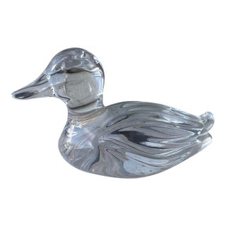 Vintage Crystal Duck by Germany Princess House For Sale
