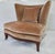 C2000 Donghia "Geneva" Collection Walnut Framed Club Chairs With Donghia Linen Velvet Textile -Pair For Sale - Image 9 of 16