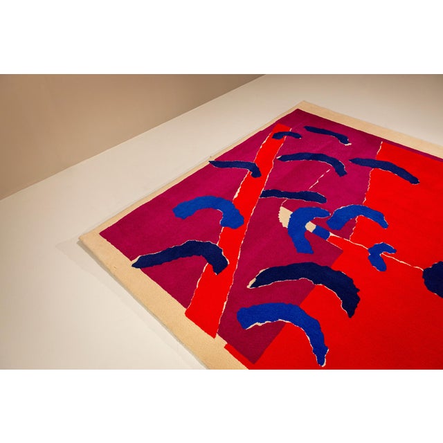 Red Large Wall Tapestry by Anneke Van Der Heijden, 1980s For Sale - Image 8 of 14
