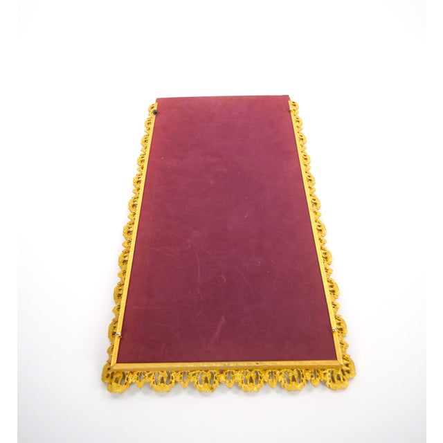 North American Gilt-Metal and Mirrored Vanity or Serving Tray, 1970s For Sale - Image 9 of 10