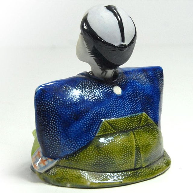 Japanese Rakugo Nodding Porcelain Figurine, 1890s For Sale - Image 8 of 10