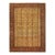 1940s Mid Century Modern Beige Field Floral 4Star Knotted Wool Persian Mahal Rug For Sale