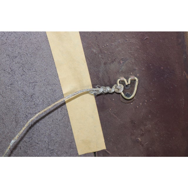 1940s Pair of Beveled Glass Oval Neoclassical Style Gilded Mirrors For Sale - Image 5 of 9