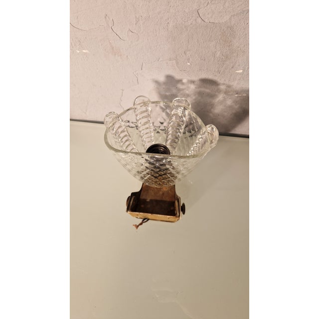 Vintage Wall Lamp from Barovier & Toso, 1940s, in Very Good conditions. Designed 1920 to 1949 I have official proof of...