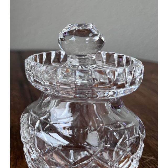 Contemporary Late 20th Century Waterford Crystal Small Jam Jar, Jelly Jar, Honey Pot or Condiment Jar With a Lid For Sale - Image 3 of 10