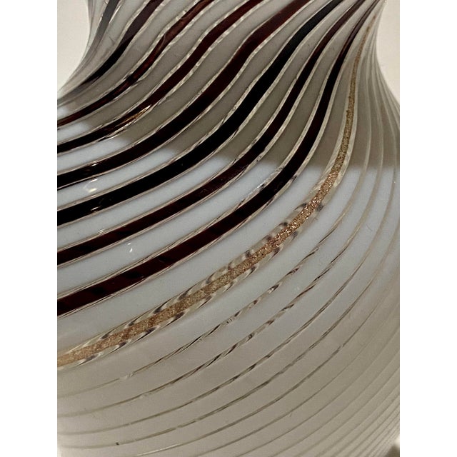 Metal Dino Martens 1954 Merano Vase Vintage Black, White, and Copper Mid Century Beauty! For Sale - Image 7 of 11