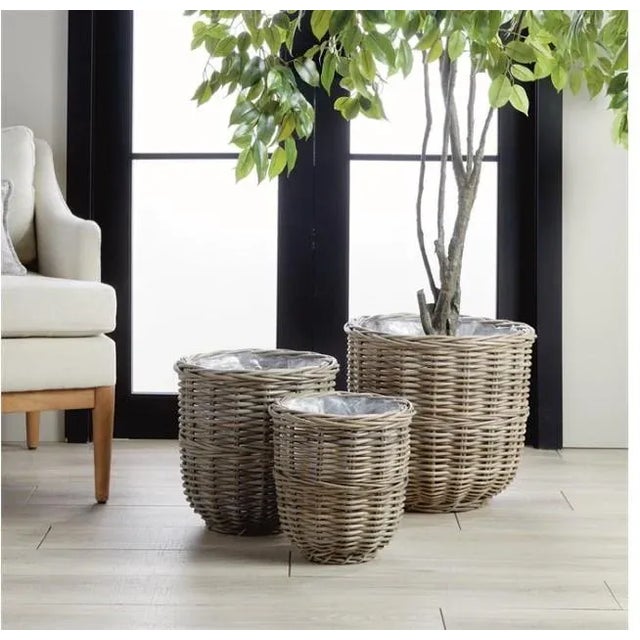2020s Arlette Rattan Basket Set - Set of 3 For Sale - Image 5 of 5