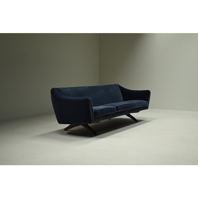 Ml-90 sofa by illum wikkelsø for mikael laursen, 1950s denmark. The ml-90 three-seater sofa, is a fine example of...