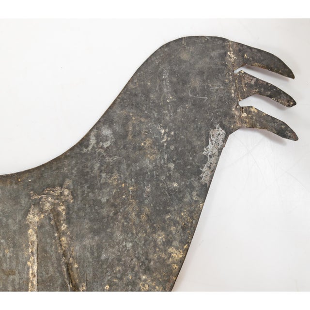 Farmhouse 20th Century Rustic Folk Art Rooster Weathervane Style Lawn Ornament For Sale - Image 3 of 13