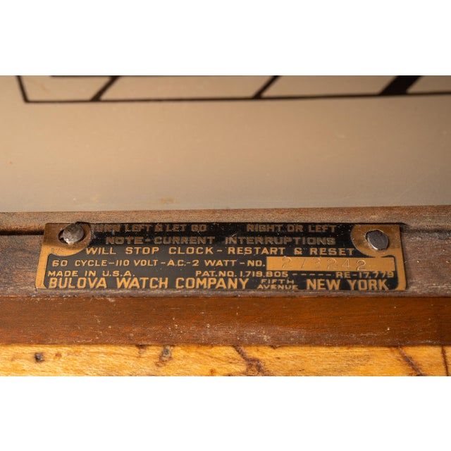 Vintage Bulova Observatory Time Clock Salesman Sample For Sale - Image 10 of 18