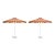 Peach Bellini 9' Patio Umbrella, Peach & Burnt Orange, Set of 2 For Sale