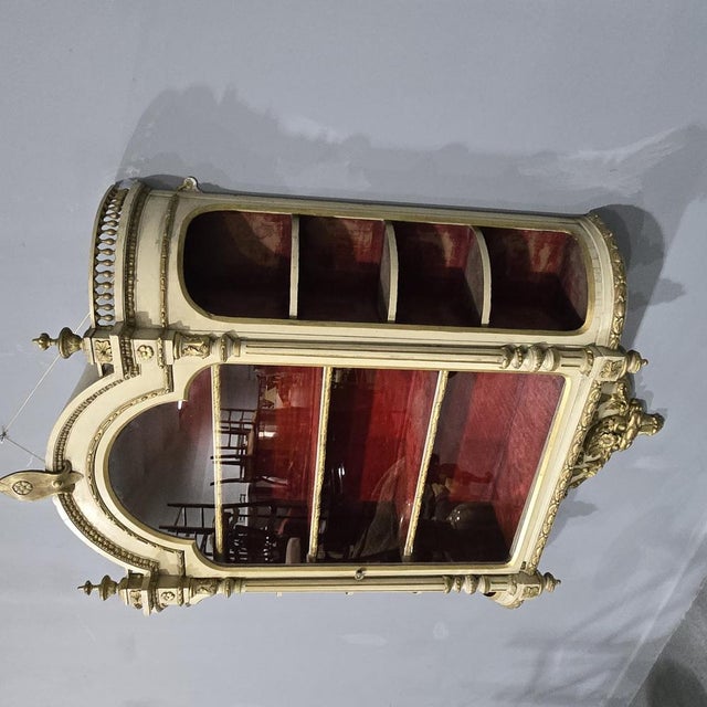 Antique Painted Wall Hanging Vitreen, 1880 For Sale - Image 16 of 17