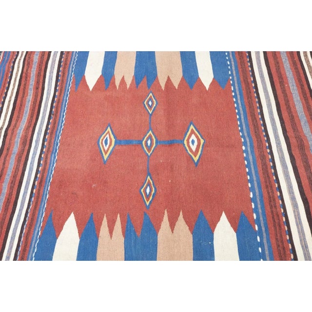 Antique Kilim Rug 3'8'' x 4'8'' For Sale - Image 10 of 11