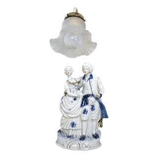 Italian Porcelain Table Lamp For Sale