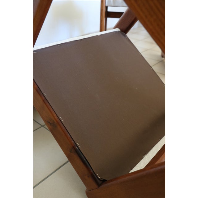 Vintage Chairs in Cotton and Linen Upholstery, 1970s, Set of 4 For Sale - Image 12 of 15