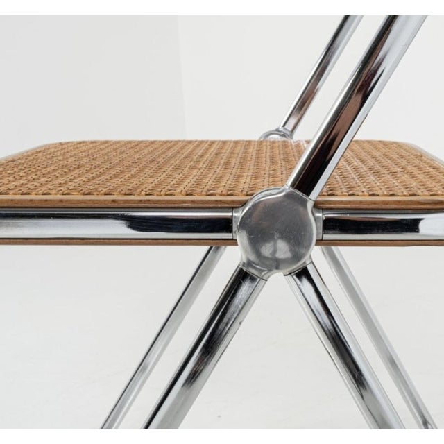 Vintage Plia Folding Chair in Vienna Straw by Giancarlo Piretti for Anonima Castelli, 1970s, Set of 5 For Sale - Image 6 of 14