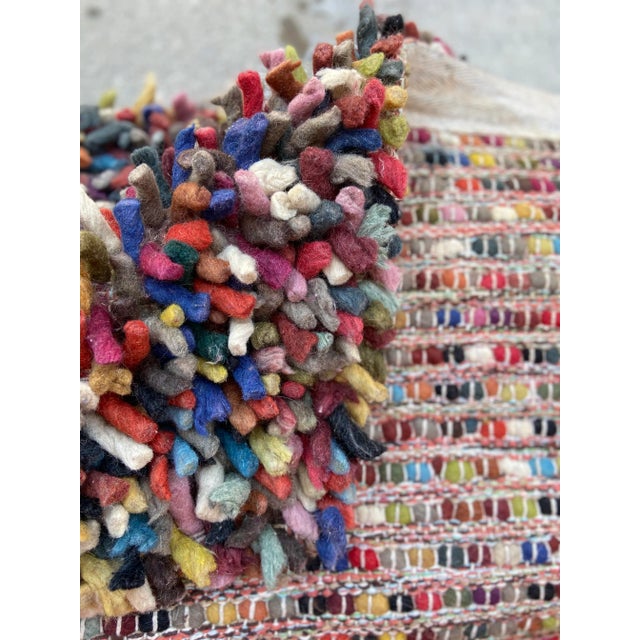 Mid 20th Century Vintage Modern Confetti Wool Shag Rug | by Chandra For Sale - Image 5 of 12