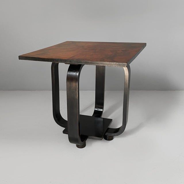 Art Deco Italian Coffee Table in Wood and Black Wood, 1930s For Sale - Image 14 of 14