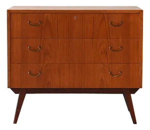 Scandinavian Chest of Drawers in Teak and Mahogany, 1950s