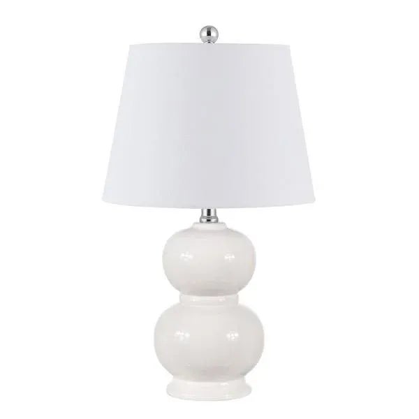 Metal Safavieh Everlee Glass Table Lamp - Ivory For Sale - Image 7 of 7