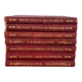 Antique Shakespeare Book Set of 7, 1901 University Society Edition For Sale