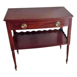 Baker Furniture French Regency Louis XVI Inlaid Mahogany Two-Tier Buffet Server or Tea Table For Sale