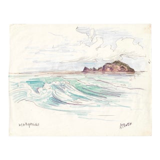 Ivy Attwell Marquesas Islands Drawing For Sale