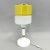 Tall Yellow & White Glass Table Lamp with Brass Details attributed to Drukov, 1970s For Sale - Image 11 of 12