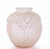 De Cagny Art Deco Globe pink vase. Crispy moulded with pine cones, on a geometric background. Very good condition.