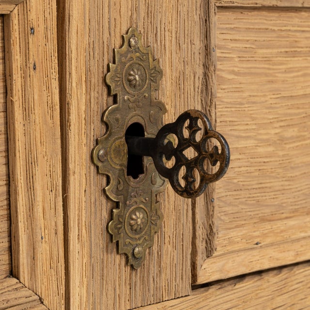 Tan Oak Louis Philippe Cabinet, Antique, France, 19th Century For Sale - Image 8 of 12