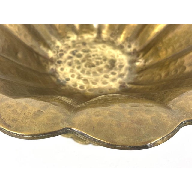 Goldenrod Vintage Brass Fruit Pedestal Bowl, 1960s For Sale - Image 8 of 14