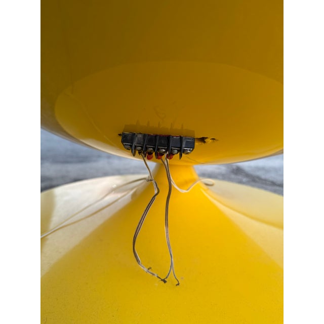 Attributed to Henrik Thor-Larsen “Ovalia” Egg Chair W/ Speakers – Yellow & Beige – Space Age Mid Century Modern (1968 Torlan Sweden) For Sale - Image 10 of 12