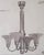 Petitot French Art Deco 4-Arm Chandelier 1930s - Trumpet Frosted Glass & Nickel For Sale - Image 12 of 12