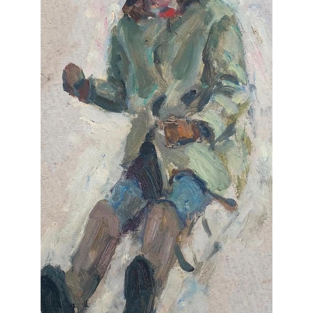 Children Portraits Children Oil Painting Original Socialist Realism Art Ukrainian Artist Sokolovsky G. 1970s For Sale - Image 4 of 6
