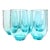 Stemless Aquamarine Goblets- Set of Eight For Sale