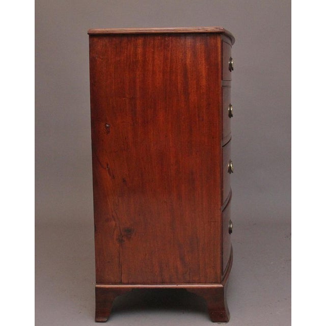 Brown Antique Mahogany Bowfront Chest, 1810 For Sale - Image 8 of 11