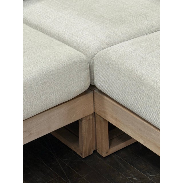 Gray Castlery Rio Outdoor L-Shape Sectional Couch For Sale - Image 8 of 12
