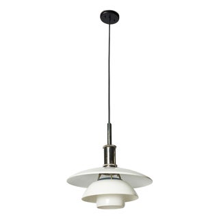 1960s Glass and Aluminum Pendant by Poul Henningsen For Sale